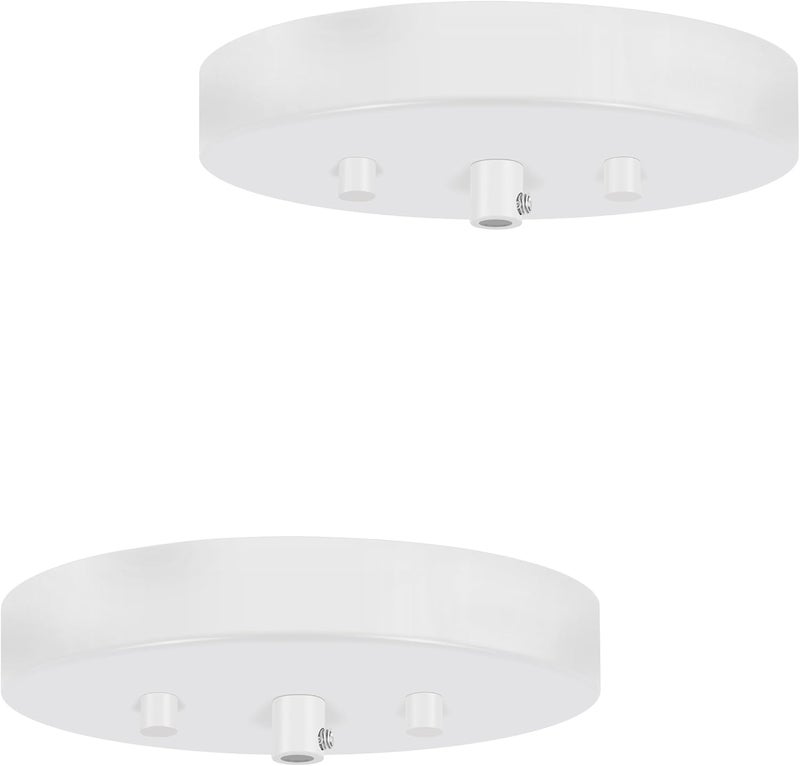MAYOMAJO 2 Pack 6 Inches Light Canopy Kit with Heavy Duty Replacement Ceiling Cover Plate & Mounting Hardware for Lighting Fixtures Chandelier Pendant Lamp or DIY Project (White) - Image 1